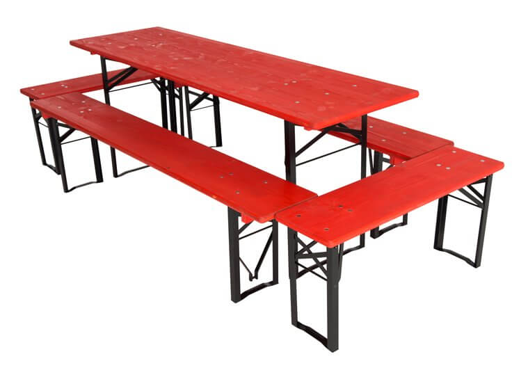 Bierzeltgarnitur RAL 3001 rot