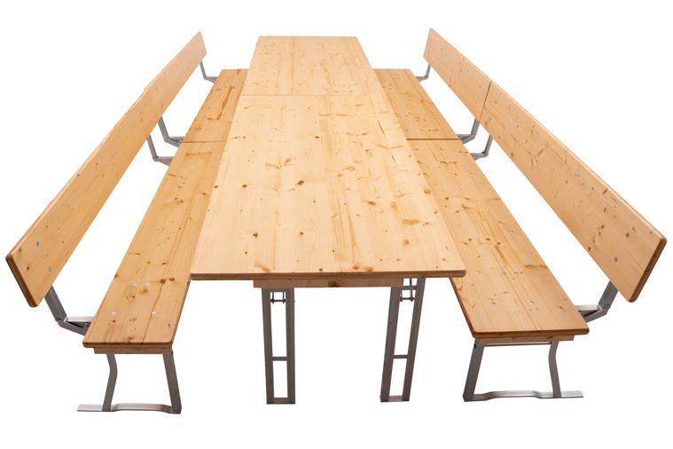 Bierzeltgarnitur mit Rückenlehne 164 cm lang Nr.113b