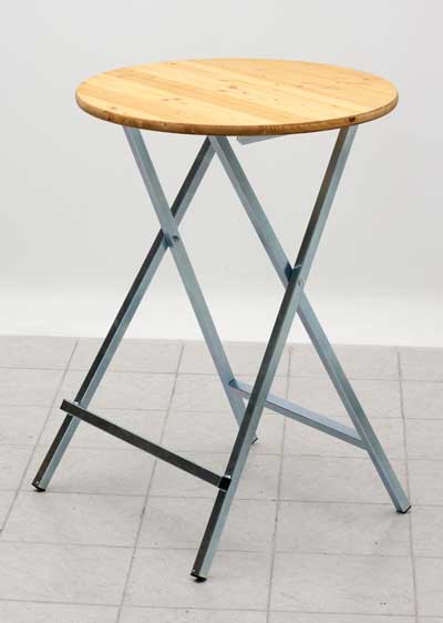 Stehtisch Angebot Nr.6d Douglasie 80cm rund
mit verzinktem Scherengestell