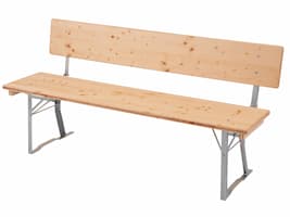 Bierbank mit breiter Lehne