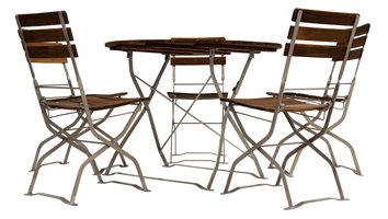 runder Tisch für Biergärten mit Stühle