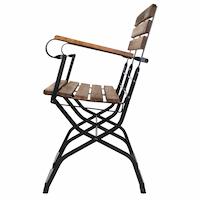Biergarten-Bank mit Armlehne 07bgs