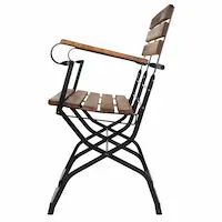 Biergarten-Bank mit Armlehne 07bgs