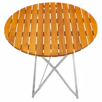 Der Rundtisch hat einen Durchmesser von 100 cm und ist zur Verwendung von bis zu sechs Stühlen geeignet. Da runde Tische in allen Richtungen eine gleichmäßige Tischkante aufweisen, lässt sich die Bestuhlung immer gleichmäßig aufteilen. Es spielt keine Rolle, ob sie drei, vier, fünf oder sechs Stühle verwenden. Jegliche Anzahl von Biergartenstühlen kann mit gleichem Abstand rundherum aufgestellt werden. Rundherum ist eine perfekte Beinfreiheit bei unseren runden Biergartenmöbeln gewährleistet. Biergartenmöbel Rundtische Meter