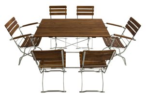 Biergartenmöbel Sitzgruppe mit Tisch
