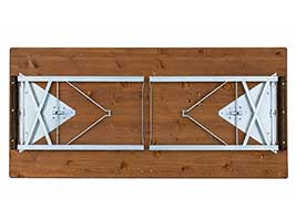 Biertisch 160x80 cm mit Standard-Tischgestell Nr. 205 - Variante 4 Biertisch 160x80 cm mit Standard-Tischgestell Nr. 205 auf Eisenplatte