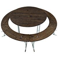 Biertischgarnitur mit universal Biertischgestell