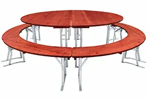 Bierzeltgarnitur rund 150cm