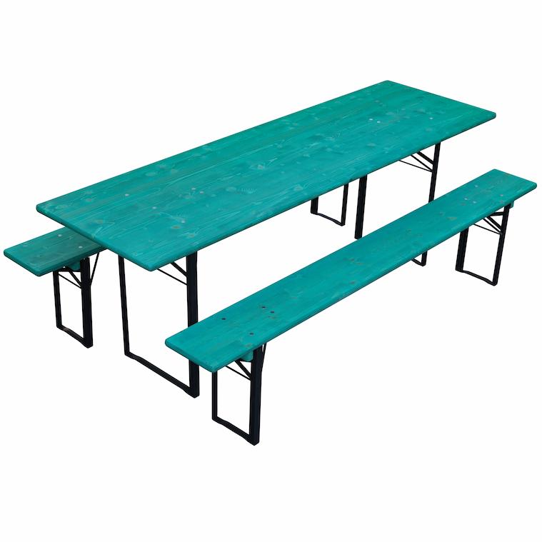 Bierzeltgarnitur in Sonderfarbe lasiert