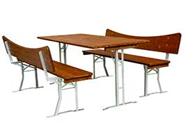 Bierzeltgarnitur mit 35 cm Bankbreite