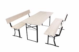 Bierzeltgarnitur grau 70 cm Tisch 131