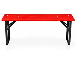 Bierbank der Bierzeltgarnitur Modell 303 in Rot mit kurzer 100-cm-Ausführung