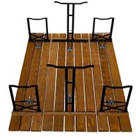 Bierzeltgarnitur mit Lattensystem