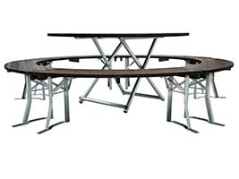 runde Biertischgarnituren Ebenholz