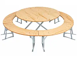Rundtisch 150 cm mit verzinktem Scherengestell Rundtisch 150 cm der Bierzeltgarnitur mit verzinktem klappbarem Scherengestell