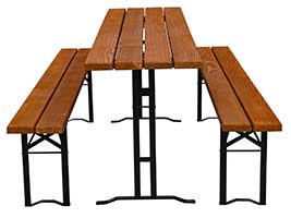 Bierzeltgarnituren rustikal für innen- und Außengastronomie