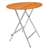 Klappbarer Meter-Stehtisch mit geölter Douglasienplatte Douglasien-Stehtisch 100 cm für gewerblichen Einsatz