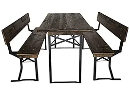 Festzeltgarnitur mit Lehne Tischgestell Standard
