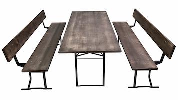 Festzeltgarnitur mit Lehne Vintage 126