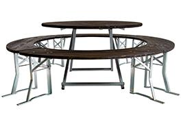 Bierbänke für runde Bierzeltgarnitur