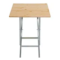 Stehtisch 80 cm mit Gestell Modell 213 Stehtisch 80 cm mit quadratischer Holzplatte und Gestell Modell 213 für Tischgrößen von 70 bis 90 cm