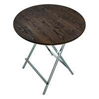 Stehtisch hoch belastbar aus Holz und Stahl