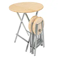 Stehtisch und Barhocker eingeklappt