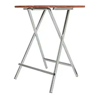 Aufgestellter Stehtisch mit sichtbarem Klappmechanismus
