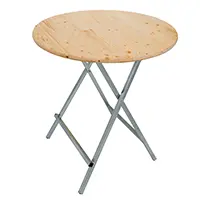 Meter-Stehtisch Modell 01 mit Fichtenholzplatte Klappbarer Stehtisch 100 cm mit dreischichtiger Fichtenplatte