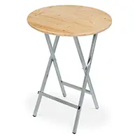 Zusammengeklappter Stehtisch Modell 02v mit flachem Gestell