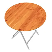 Stehtisch 100 cm mit geölter Douglasienholzplatte Großer Stehtisch mit dreischichtiger Douglasienplatte