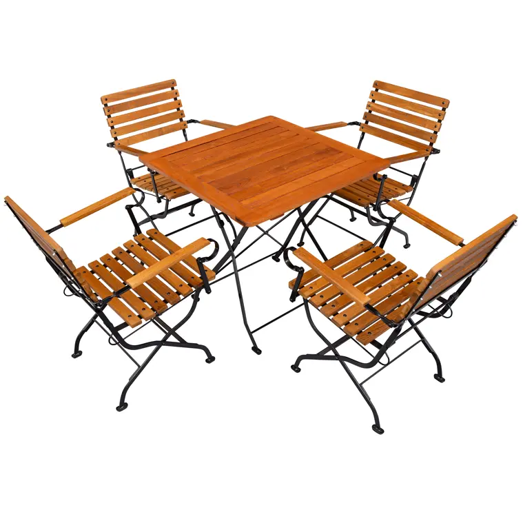 Terrassenmöbel Sitzgruppe für vier Personen Holz