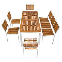 Diese Terrassenmöbel werden nach Bestellung für Sie hergestellt. Tischbreite und Tischlänge können wir individuell anpassen. Terrassenmöbel mit Bank auf Bestellung