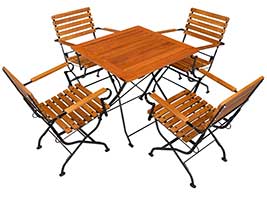 Terrassenmöbel fünfteilig für Restaurant