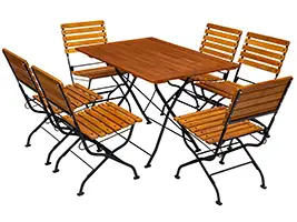 Unsere Terrassenmöbel werden in der Gastronomie in großen Stückzahlen verwendet. Robuste Terrassenmöbel in Gastronomiequalität