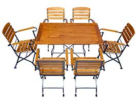 Terrassenmöbel aus Holz und Stahl 0602tm