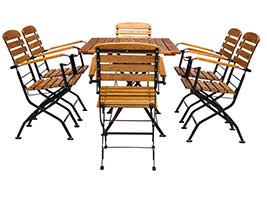 Terrassenmöbel, Klappstühle und Klapptische