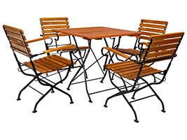 Terrassenmöbel mit integrierte Bodenschoner