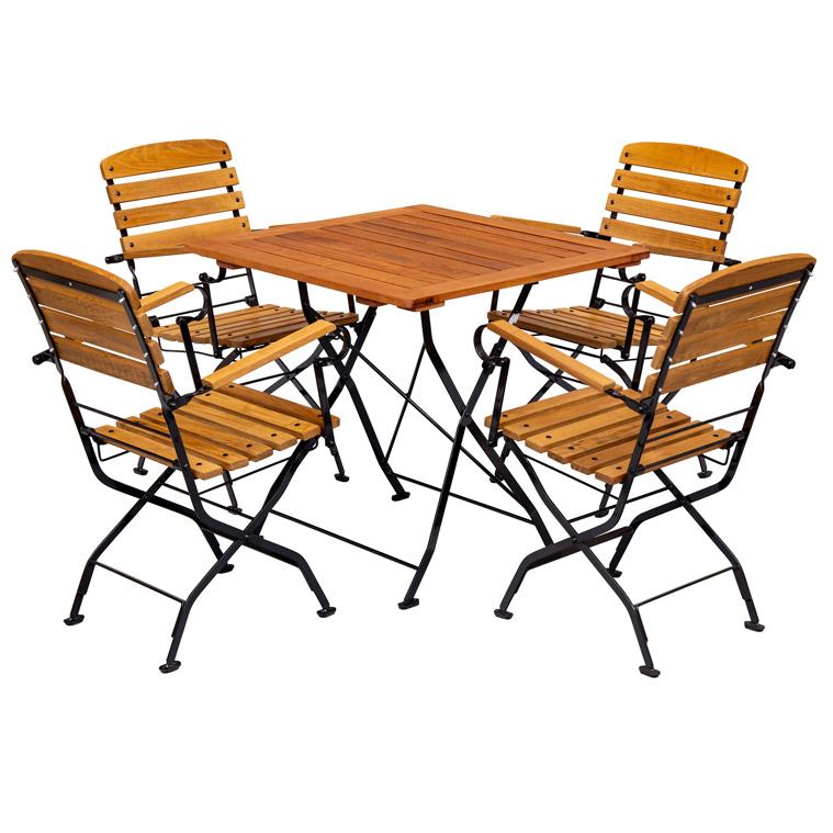 Terrassenmöbel als Set für vier Personen