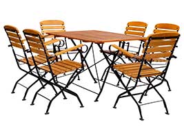 Terrassenmöbel Set mit Armlehne Stühle und Tisch