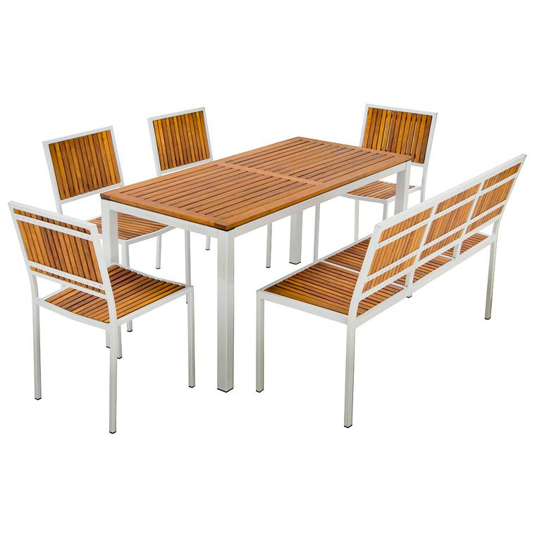 Terrassenmöbel Stühle Bank und Tisch