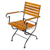 Terrassenmöbel mit Latten aus Robinienholz