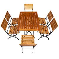 Terrassenmöbel mit Lehnen und Sitzflächen, die extra breit sind und eine Sitztiefe von 46 cm haben. Terrassenmöbel XXL, Stühle haben keine Armlehne