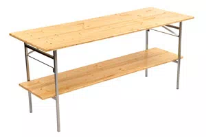 Als Einlegeboden können Sie jegliche Platte mit einer passenden Länge und einer maximalen Breite von 58 cm für diese Theke verwenden. Passende Einlegeböden sind bei uns ebenfalls bestellbar. Theke mit Einlage Böden